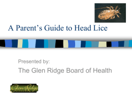 Head Lice - Glen Ridge, New Jersey
