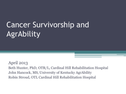Cancer Survivorship and AgrAbility