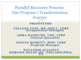 Parallel Recovery Process: One Program’s Transformation