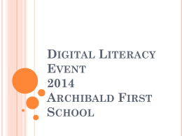 Digital Literacy evening 2014