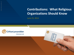 Religious contributions