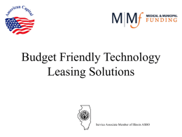 Improve Technology by Leasing with MMF