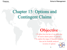 Chapter 15: Options Pricing