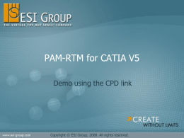PAM-RTM for CATIA V5