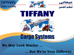 Slide 1 - TIFFANY CARGO SYSTEMS