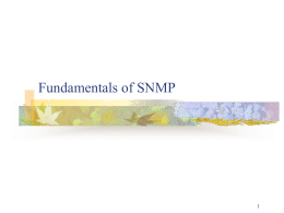 Fundamentals of SNMP - IST Department at RIT