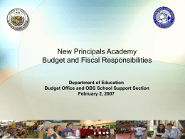 Department of Education Budget Requests for Supplemental