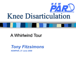 Knee Disarticulation - Australian Physiotherapists in