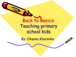 Teaching Primary School Kids - ed