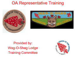 OA Representative Training - Wag-O