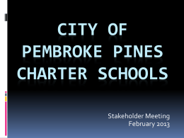 The City of Pembroke Pines Charter Schools