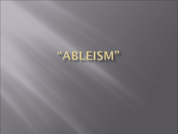 Ableism” - Ms. Byrne's Social Studies Class Website