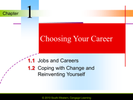 Choosing Your Career - Kentucky Department of Education
