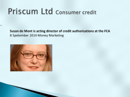 COMPLIANCE DAY - Consumer credit application