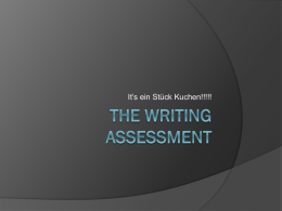 The Writing Assessment