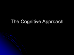 The Cognitive Approach - Stmaryspsyweb's Weblog