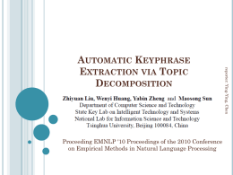 Automatic Keyphrase Extraction via Topic Decomposition