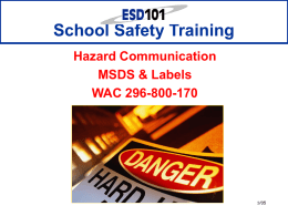 MSDS and Labels - Home