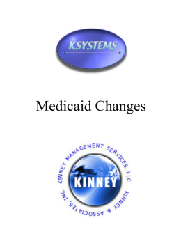 Medicaid Changes