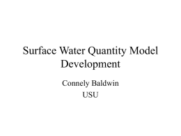 Phase III Surface water quantity Task 4.1