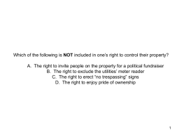 PRINCIPLES OF REAL ESTATE Quiz – Chapters 1 – 5