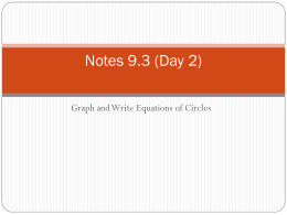 Notes 9.3 (Day 1) - Math with Mr. Gillam