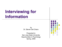 Interviewing for Information