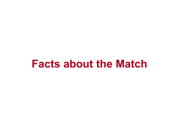 Facts about the Match - University of South Florida