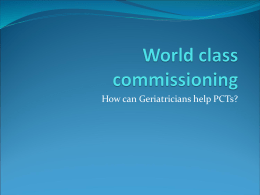 World class commissioning