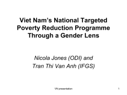Assessing Viet Nam’s Flagship National Targeted Poverty