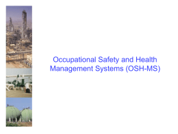 Occupational Health and Safety Management Systems