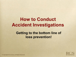 Accident Investigations