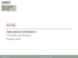 Risk - The Subjective Approach to Inequality Measurement