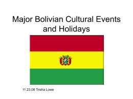 Major Bolivian Cultural Events and Holidays