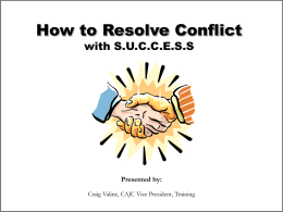 How to Resolve Conflict (Made Easy)
