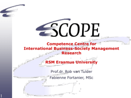 SCOPE competence center for International Business