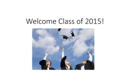 Welcome Class of 2015! - Haywood County Schools