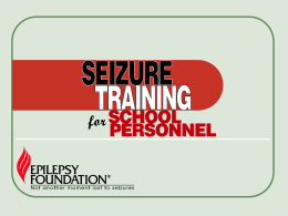 Seizure Training for School Personnel