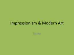 Impressionism & Modern Art