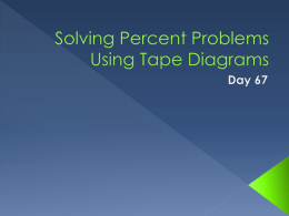 Solving Percent Problems Using Tape Diagrams