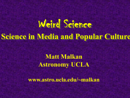 Weird Science Physical Science in Media and Popular Culture