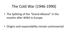 The Cold War (1946-1990)