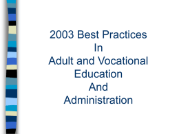 Best Practices Final - Lindsey Hopkins Technical Education