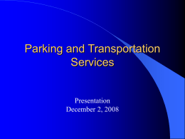 Parking and Transportation Services