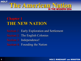 CHAPTER 1 THE NEW NATION