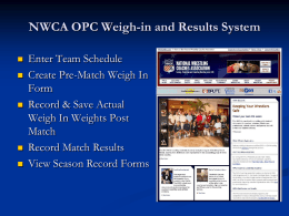 NWCA OPC Weigh In Feature