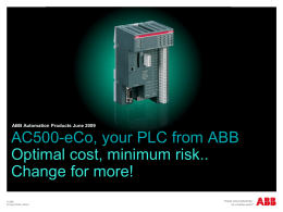 AC500 eCo - Precise Automation