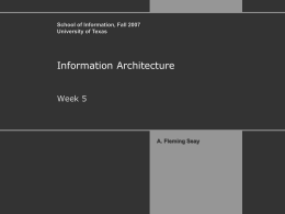 Information Architecture & Design