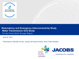 Redundancy and Emergency Interconnectivity Study Water