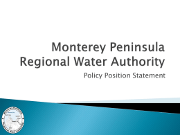 Monterey Peninsula Regional Water Authority